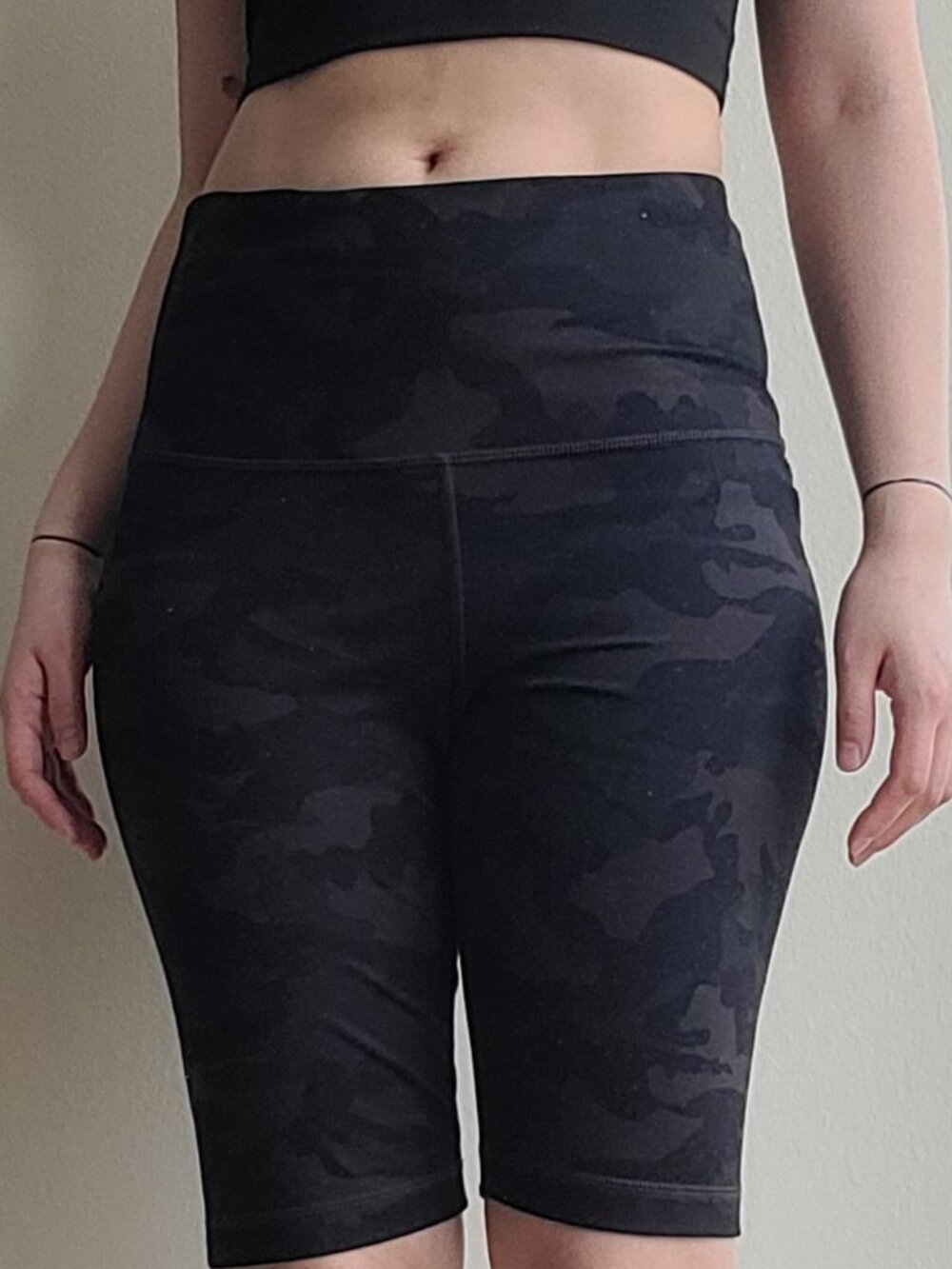 Athletic Works Grey Camo Print Biker Shorts